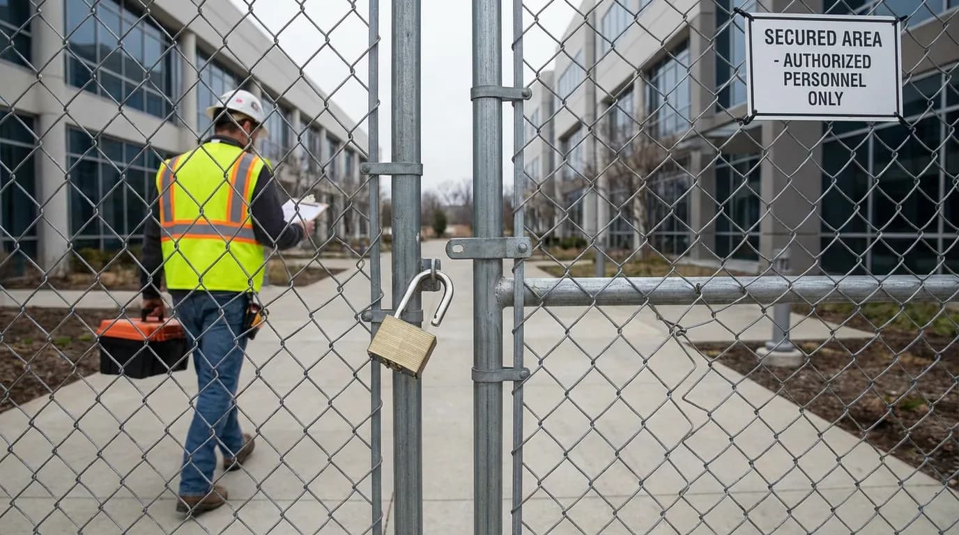Open gates in corporate office