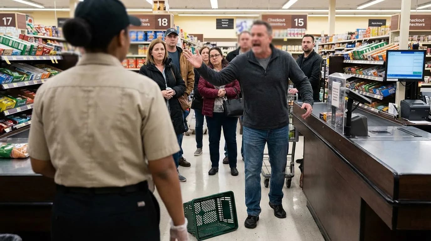 Grocery store employee safety and customer assistance